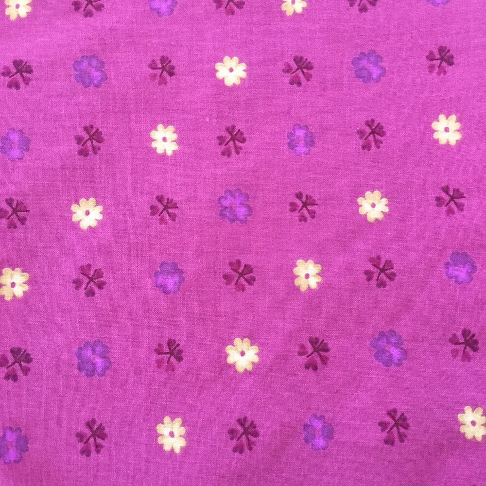 Daisy Kingdom pink Kashmir Rose Geometric Floral Fabric 2 yards Springs